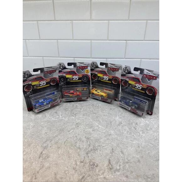 Lot of 4 Disney Pixar Cars 2020, 2022 NASCAR Diecast Cars. Brand New sealed pkg. - Picture 1 of 9